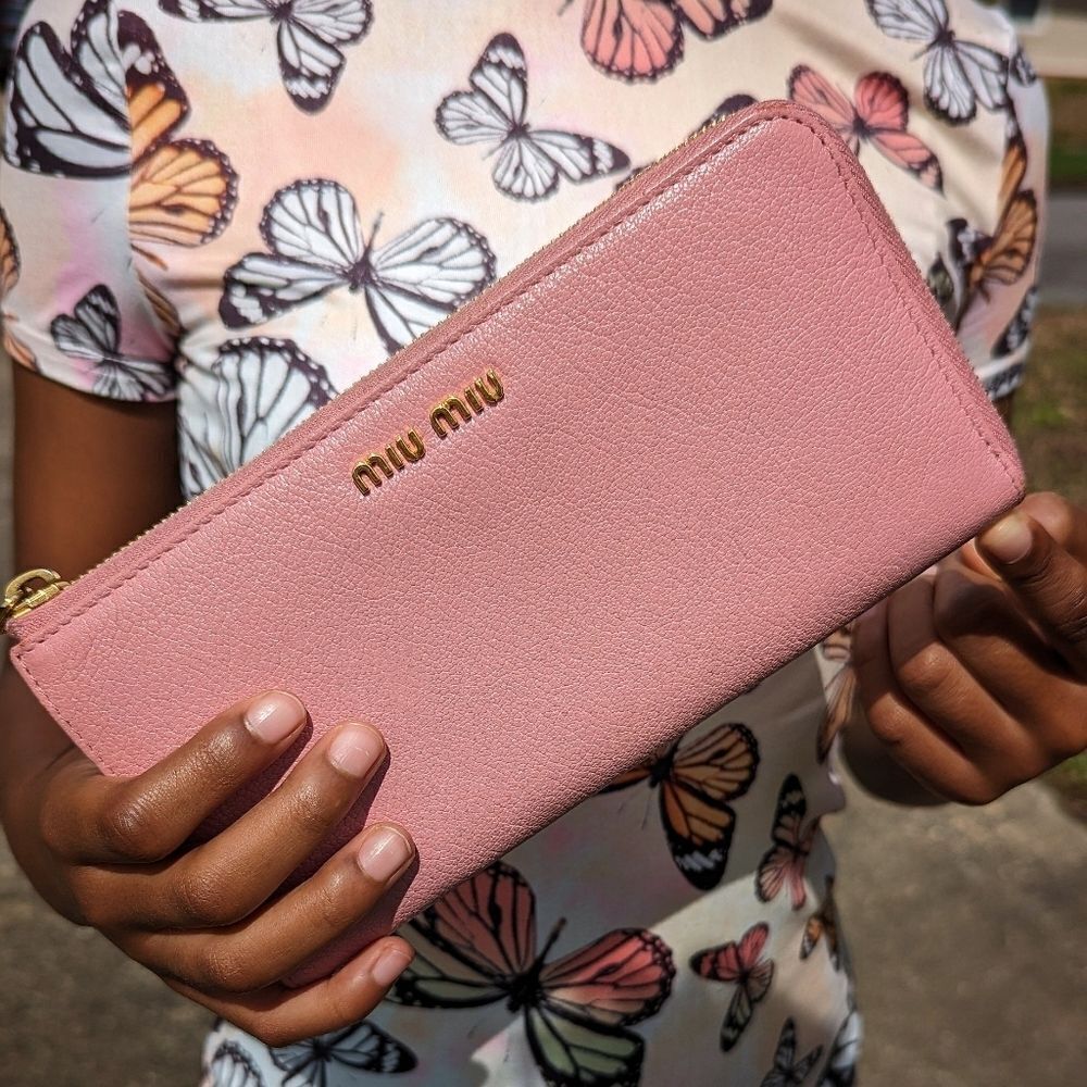 Miu Miu Pink Zip Wallet